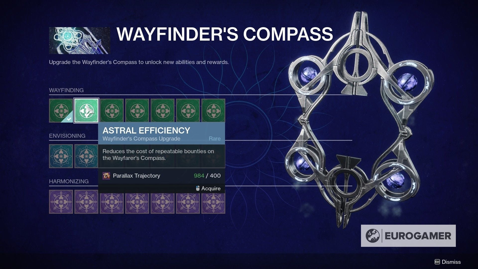 Destiny 2 Wayfinder's Compass explained Compass calibration, artefact